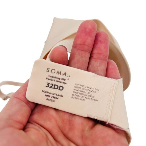 Soma Vanishing 360 Perfect Coverage Seamless Nude Bra size 32DD - Picture 4 of 5